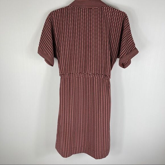 VERO MODA VMARIEL 2/4 Short Wrap Dress Mahogany Women's XS - Picture 4 of 10